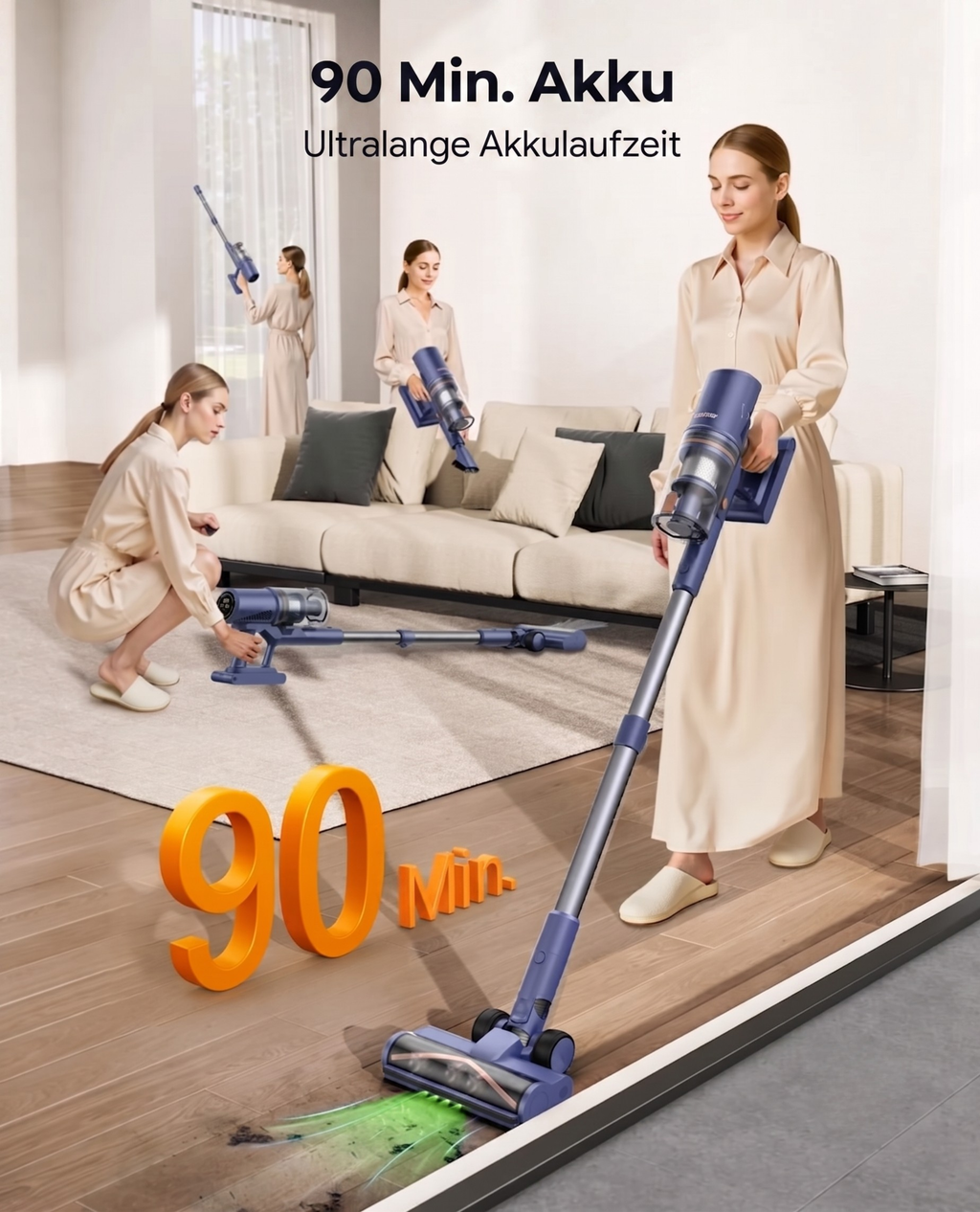 Laresar V11 - 650W 75 kPa kabelloser Staubsauger